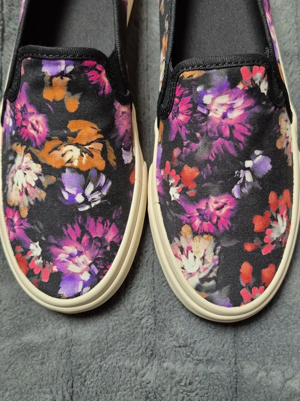 Keds Double Decker Blooms Slip-On Shoes In Black, Size 8, New In Box - Picture 14 of 14